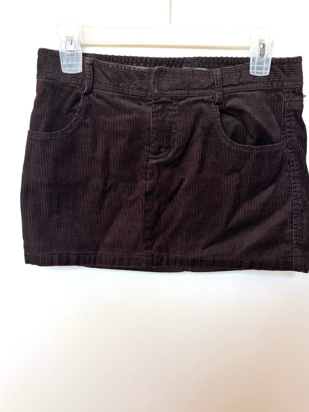 Armani Exchange brown corduroy mini skirt sz 4